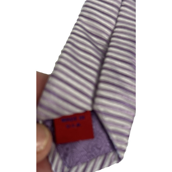 Robert Graham Silk Purple Stripe Jacquard Luxury Necktie Knowledge Wisdom Truth - Picture 5 of 6